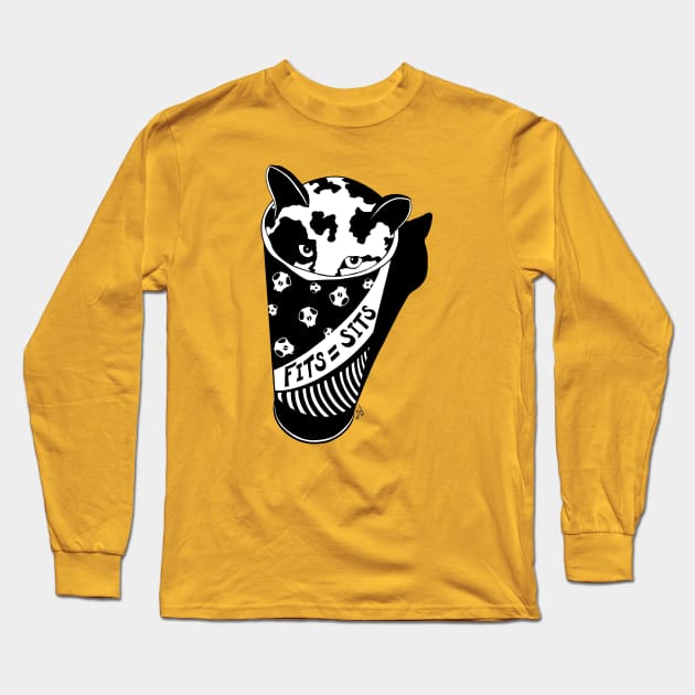 Fits = Sits Punk Kitten Long Sleeve T-Shirt by Sequoia Ananda